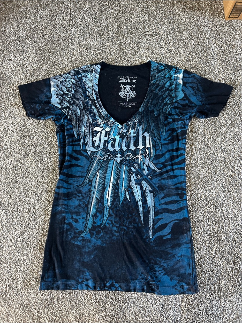 [Archaic by Affliction] Faith Black and Blue Tee - Picture 6 of 7